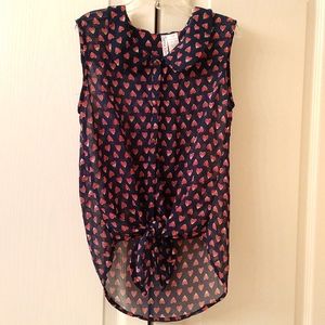 ⚜️ Girls Japna Kids Sheer Sleeveless Blouse